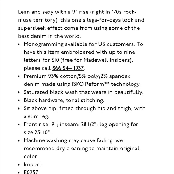 Madewell Skinny High Riser in black - Picture 6 of 6